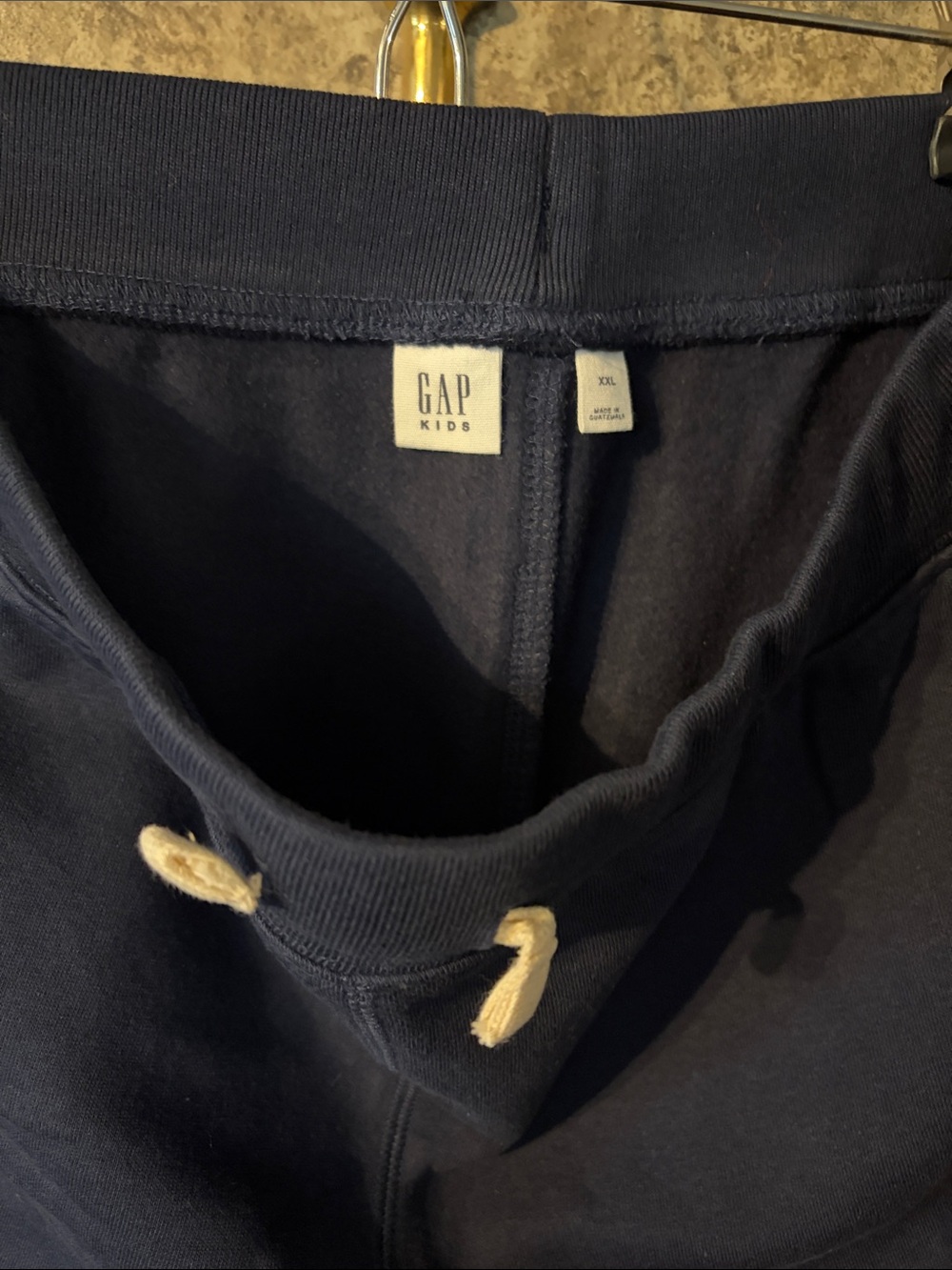 GAP Kids Navy Drawstring Joggers with Cream Cord
